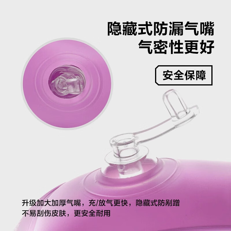 乐动力游泳手臂水袖浮袖成人儿童装备加厚游泳圈宝宝学游泳浮圈浮漂泳袖 花朵款-马卡龙粉【送打气筒】