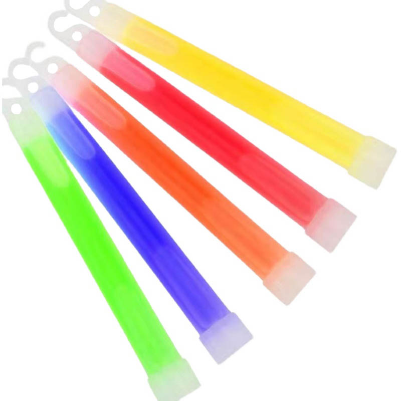 庄太太【 6寸发光棒50支】带钩荧光棒持久警示照明棒ztt-9638