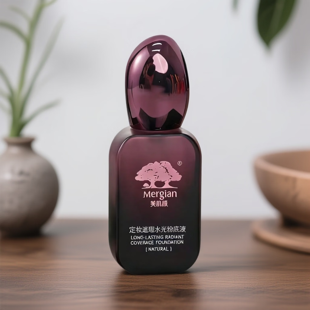 美肌颜粉底液美肌颜不脱妆粉底液防水防汗抗皱紧致定妆粉底自然象牙白 美肌颜自然色粉底液2盒