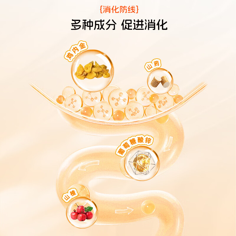 遇善恩牛脾肽鸡内金葡萄糖酸锌特膳饮益生菌专注脾胃养护儿童口服液 牛脾肽呵护肠胃 12瓶*1盒