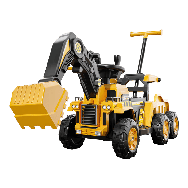 看寶貝（lookbaby）兒童電動(dòng)挖掘機(jī)可坐人兒童電動(dòng)車兒童車玩具車大號可坐人挖土禮物 標(biāo)配藍(lán)|滑行+手動(dòng)挖臂+音樂+禮包