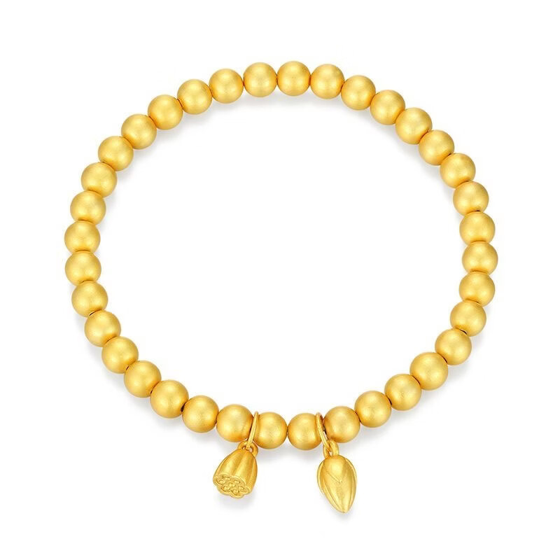 宅女之城【全店买三免一】古法编绳莲蓬莲花电金手链母亲节礼物送老婆礼盒