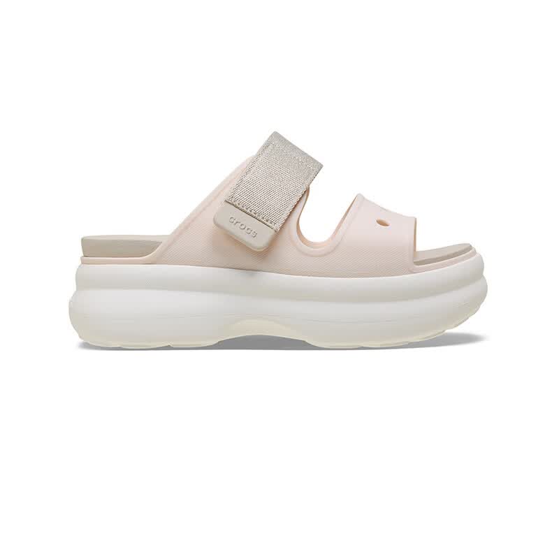 卡骆驰(CROCS)细闪嗖酷双跟带凉鞋时尚厚底凉鞋沙滩鞋女鞋|213289 桃子冰/冰冻米/粉笔色-86U 36 /37(230mm) 卡骆驰(CROCS)细闪嗖酷双跟带凉鞋时尚厚底凉鞋沙滩鞋女鞋|213289 桃子冰/冰冻米/粉笔色-86U 36 /37(230mm)