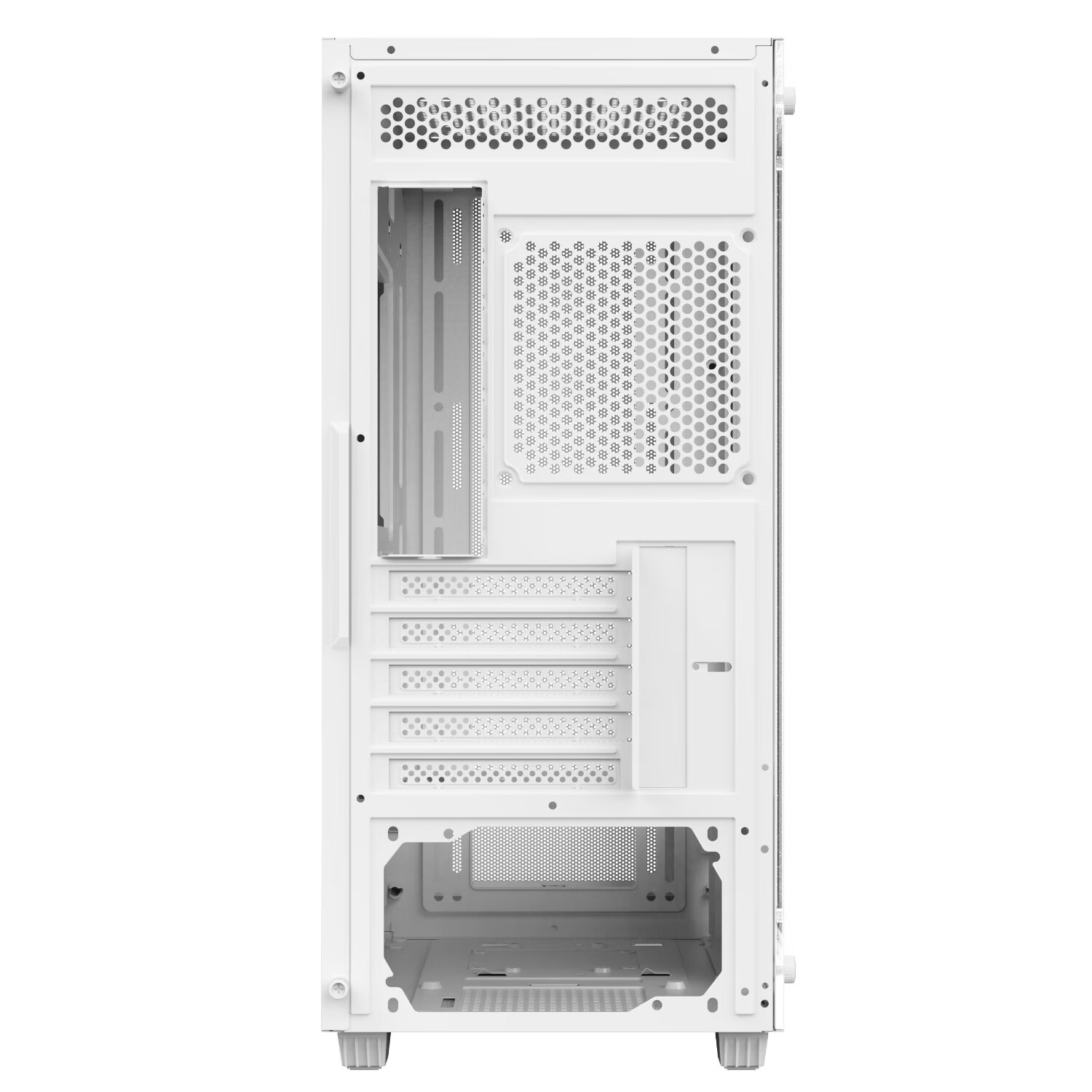 至睿 （Vision）甄选V6 至睿机箱台式电脑主机箱 支持M-ATX主板 240水冷玻璃白色机箱台式侧透机箱 甄选V6曜石白（标配棱镜5正叶风扇1把） 支持M-ATX主板/240水冷/6风扇位