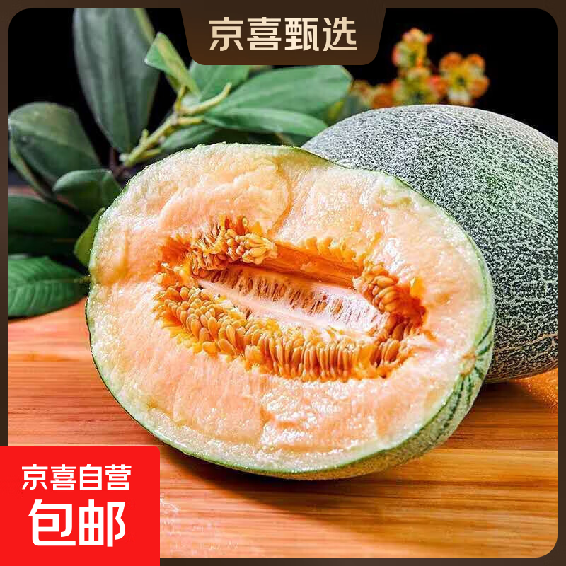 【脆甜多汁】海南正宗晓蜜当季新鲜哈密瓜产地直发西州蜜整箱 哈密瓜带箱1.5-2斤
