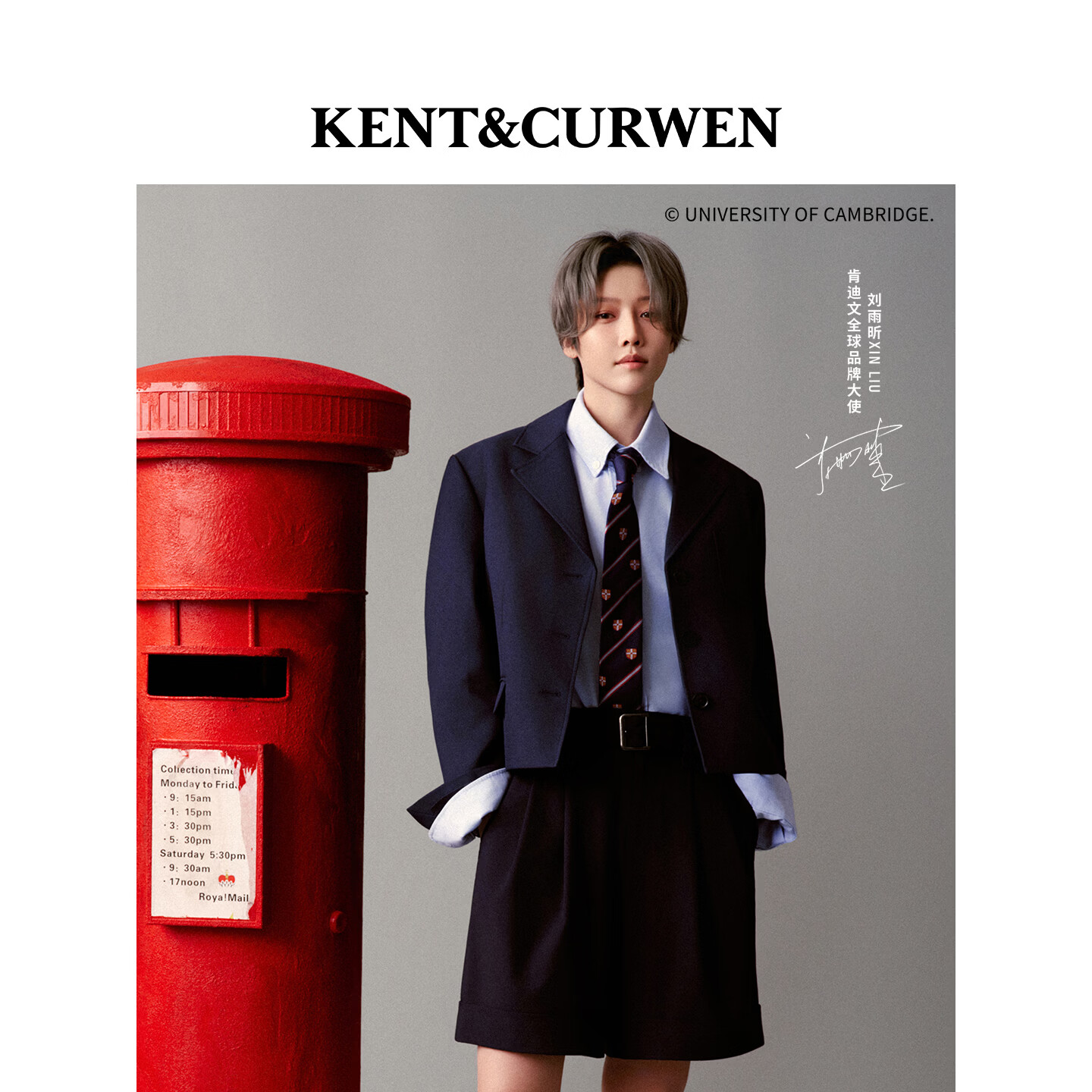 KENT&amp;CURWEN肯迪文【刘雨昕同款】2026春夏新品三狮系列女士休闲短裤 藏蓝色96 M