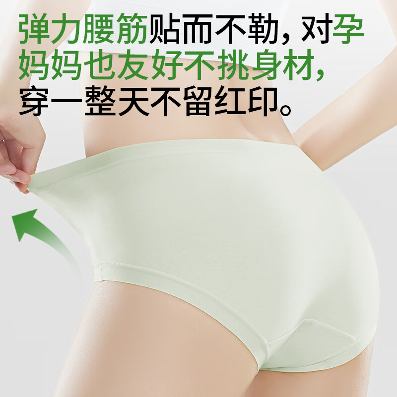 樱姿娜【3条】7日鲜内裤女2026新款A类无痕莱赛尔10A抗菌100%纯棉裆三角 【3条装】鲜米黄+鲜嫩绿+鲜海蓝 M 中腰(80-100斤内可穿)