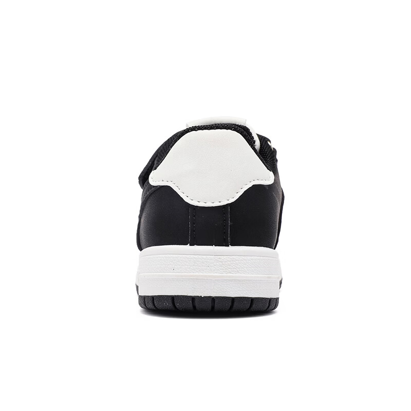 巴布豆（BOBDOG）童鞋2026夏季单网透气儿童板鞋男童小白鞋女跑鞋中大童鞋子 黑/白（革面）61001 30 适合脚长18.5cm