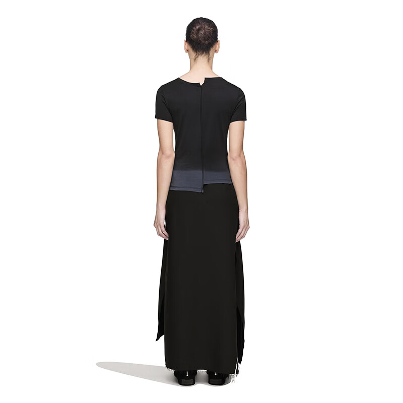 Y-3【618】y3夏季新款女装不规则领短袖T恤上衣55-KF1089 黑色 XS (165) 80Y