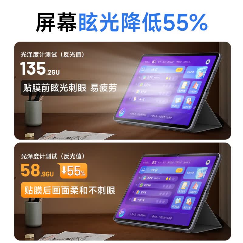 0度适用华为MATEPAD PRO11 PRO13.2 11.5/11.5S英寸钢化膜保护膜医用护眼抗蓝光AR增透抗指纹耐磨贴膜 MATEPADPRO12.6/AR增透八项防护