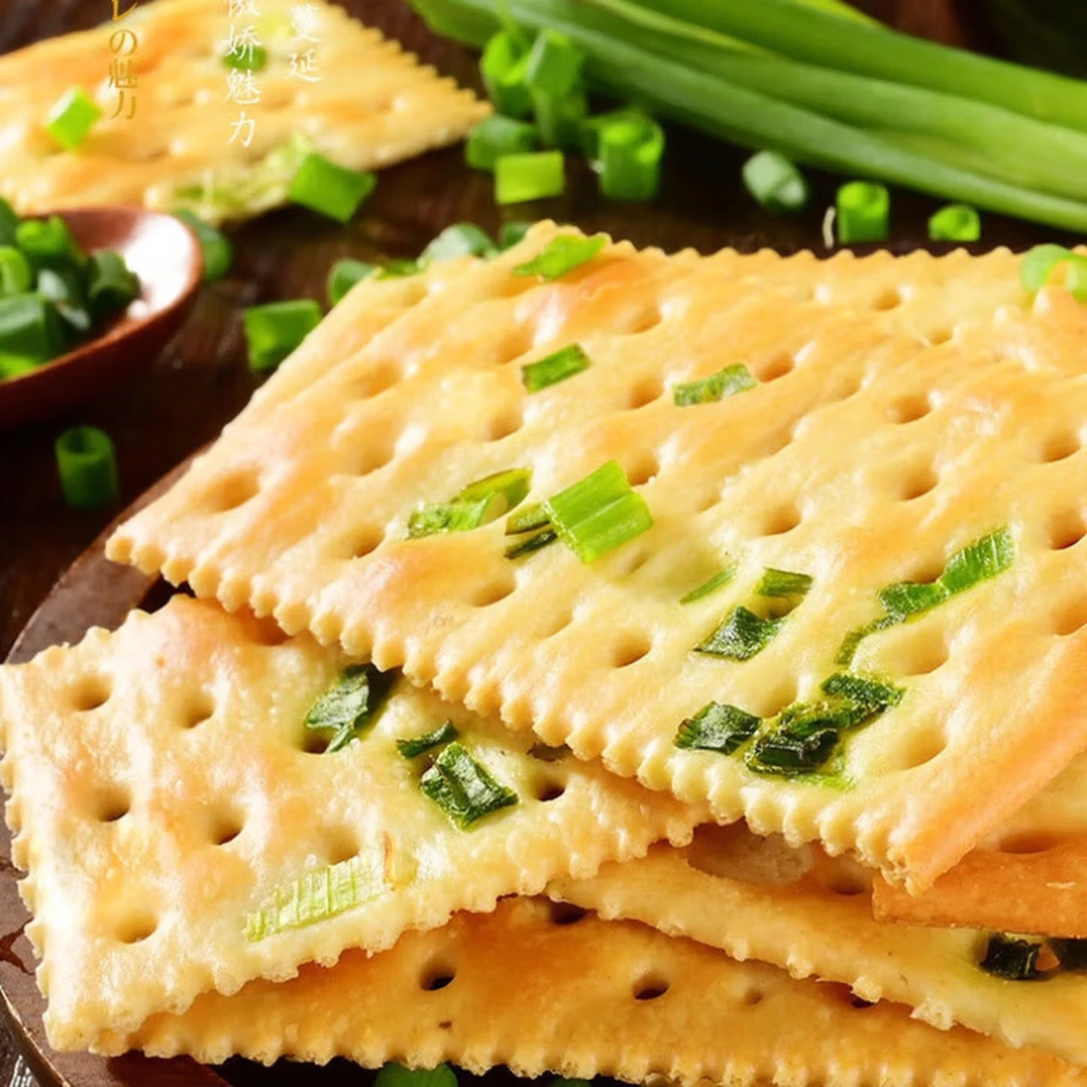 无蔗糖香葱苏打饼干早餐咸味饼干办公零食代餐点心 30-33包