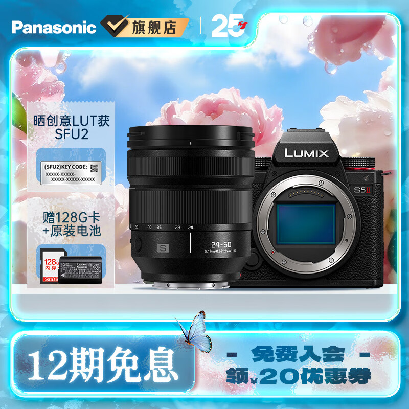 松下（Panasonic）Lumix S5M2 全画幅相机 L卡口 微单相机 无反数码相机 【24-60mm F2.8】套装