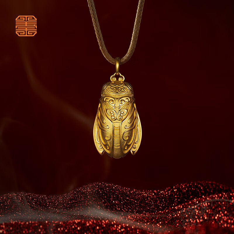 玺匠金铺《一鸣惊人》吉祥饰品 挂件 生日礼物 装饰品 21.2g