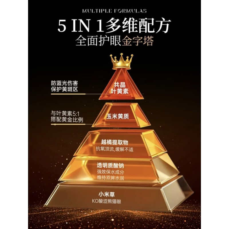 AMERRITION共晶叶黄素护眼片丸眼睛成人学生老鹰头叶黄素越橘护眼片非软糖 叶黄素护眼片60粒*2瓶