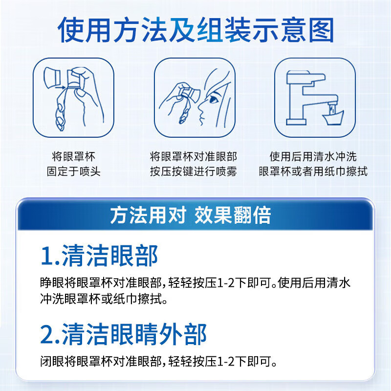 敬修堂叶黄素护眼喷雾清洗眼睛缓解干涩滴眼液深层清洁洗眼液  叶黄素护眼喷雾【5盒】