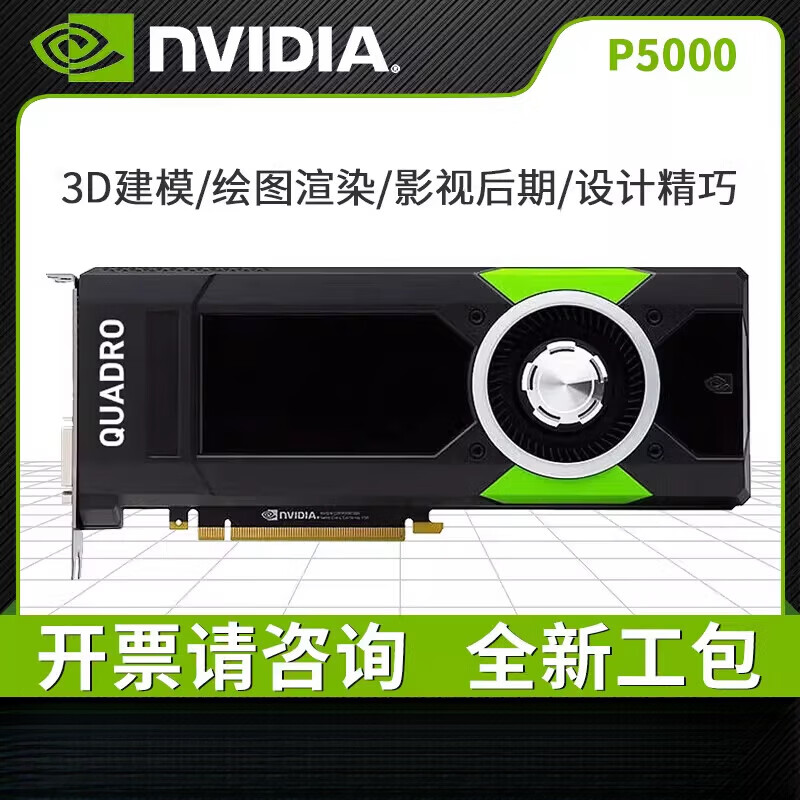 英伟达（NVIDIA）全新显卡16G渲染制图P5000 【工业包装】 16GB 套餐一 16GB