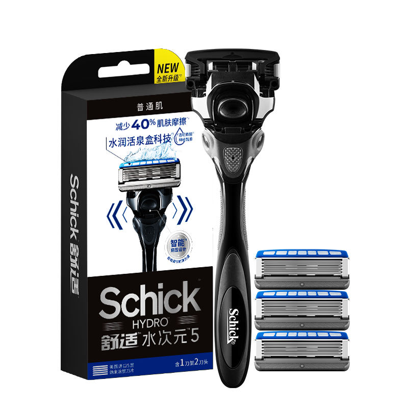 PLUS��Ա�� ���� Schick ˮ��Ԫ5���ܵ�ѹ���뵶 1����4��ͷ �߶˷�������ʿ�ֶ����뵶 88.83Ԫ