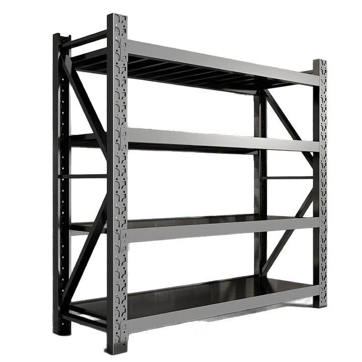 LEOEZYA电脑桌带收纳货架电脑桌带洞洞板家用书桌可升降台式电竞 白色三层主架带背部洞洞板*1 加粗加厚1*50*200承重120kg层