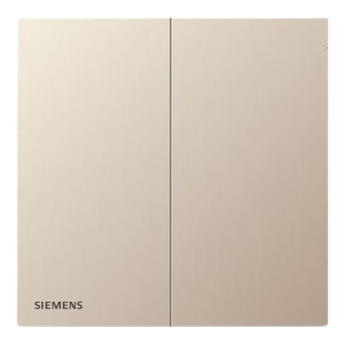 西门子（SIEMENS）开关插座面板 墙壁86型暗装面板 蕴逸系列香槟金 10A二开双控开关 两地控两灯