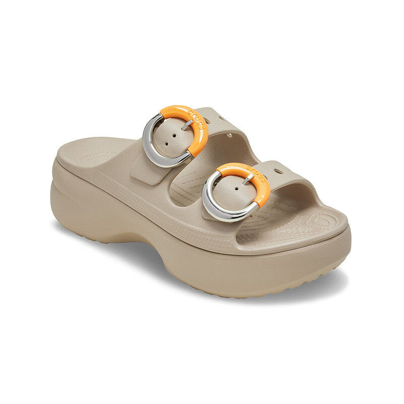 卡骆驰(CROCS)白鹿同款经典云朵自在彩扣女士凉鞋轻便舒适一脚蹬沙滩鞋|213246 甜酒棕-2NM 35 (220mm)