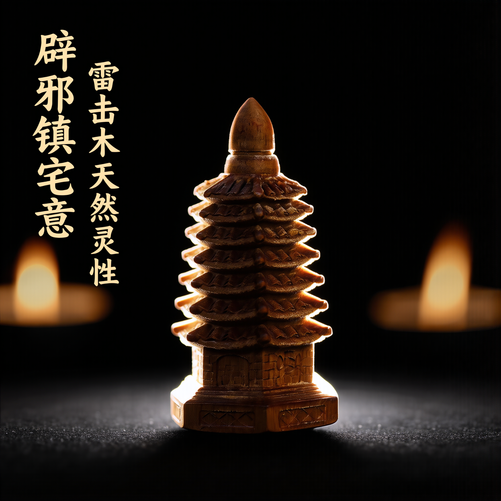 武当山雷击枣木文昌塔挂件 包挂车挂智慧挂饰 国风文玩随身挂吉祥饰品 枣木文昌塔智慧挂饰