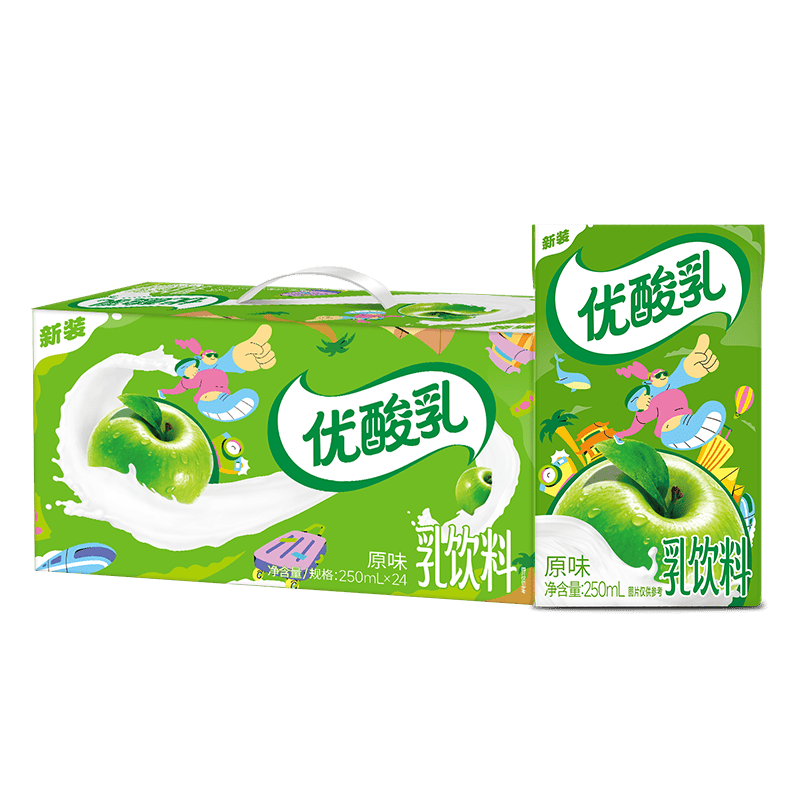 伊利优酸乳原味250ml*24盒/箱 营养好滋味 端午节礼盒 4月产