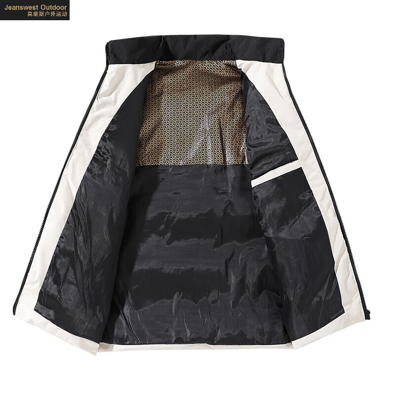 真维斯户外运动秋冬新款石墨烯棉衣男女情侣款面包服立领加厚棉服防风防水棉衣 军绿 3XL