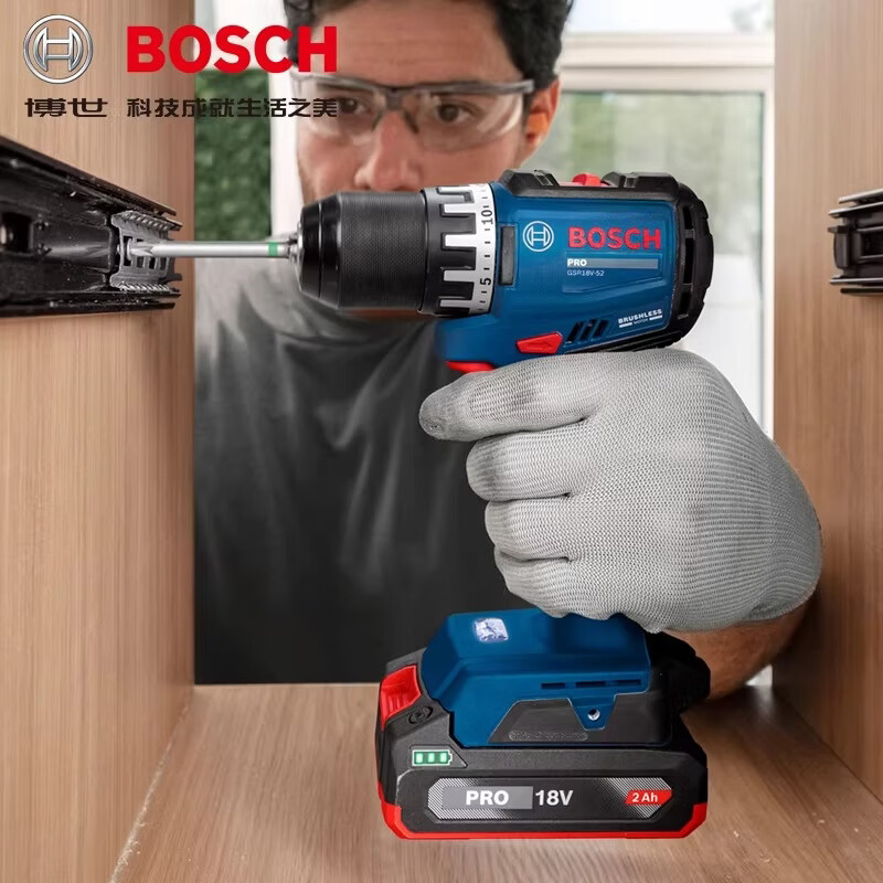 博世（BOSCH）手电钻锂电无刷手枪钻GSR185升级款博士电钻起子机GSR18V-52 GSR18V-52【单机头】升级款