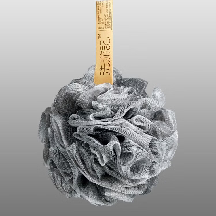 尹秀沐浴球浴花大号 80g加厚蓬松不易散快速起泡柔软耐用洗澡搓澡家用 【巨大80g】酷炫黑白【不散】