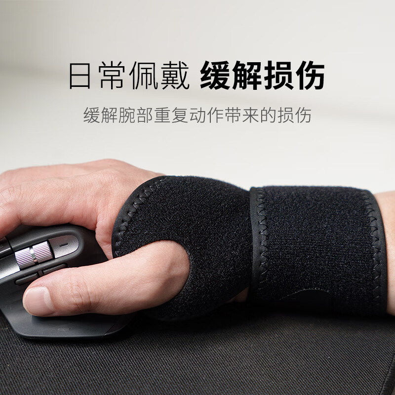 Suprotecyo运动护腕男女羽毛球杠铃健身篮球腱鞘保护加压手腕防扭伤护具腕带 单片式拇指缠绕护腕A2(单只)