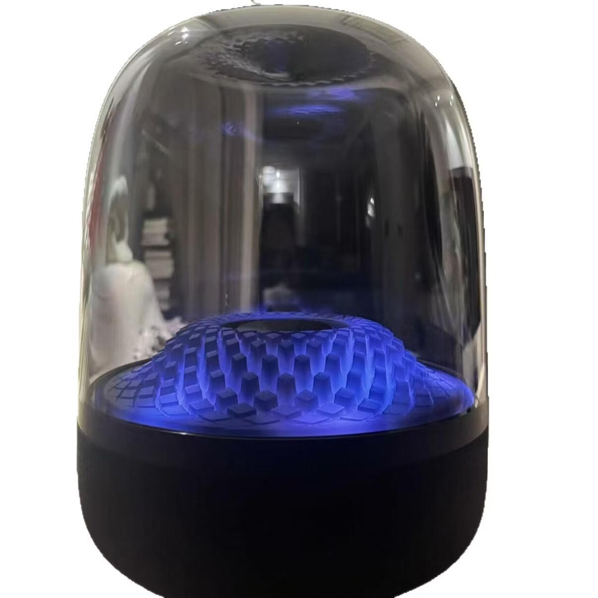 中性华强北KD-18哈曼同款蓝牙音响琉璃4代低音炮冰晶电脑音箱环绕家庭影院高保真礼物 KD-18黑金水晶琉璃音箱+支架+U盘