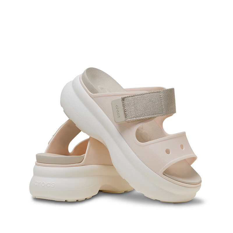 卡骆驰(CROCS)细闪嗖酷双跟带凉鞋时尚厚底凉鞋沙滩鞋女鞋|213289 桃子冰/冰冻米/粉笔色-86U 36 /37(230mm) 卡骆驰(CROCS)细闪嗖酷双跟带凉鞋时尚厚底凉鞋沙滩鞋女鞋|213289 桃子冰/冰冻米/粉笔色-86U 36 /37(230mm)