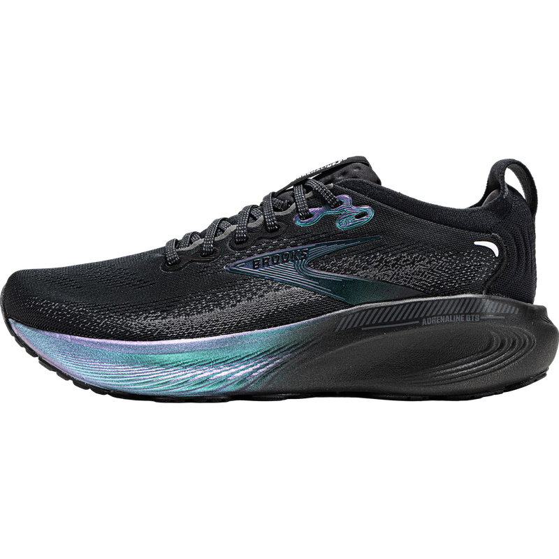 布鲁克斯（BROOKS）Adrenaline GTS 追岚25月光系列男款缓震跑鞋 黑色/银色/幻彩 42