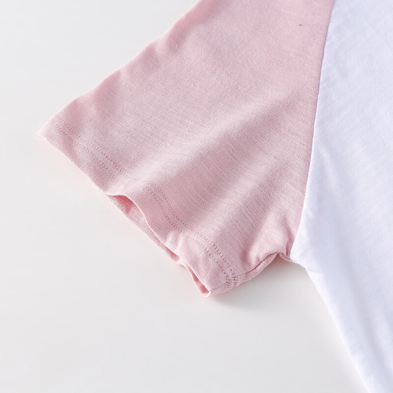 棉花堂（cottontown）【100%棉】棉花堂童装儿童短袖T恤A类抗菌竹节棉男童女童休闲上衣 蓝色 90 90/52