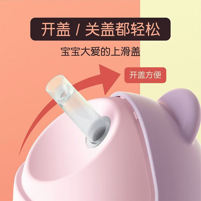PPSU吸管杯儿童水杯宝宝奶瓶婴幼儿水壶1到3岁婴儿直饮杯学饮杯 320ml 粉色水杯+1条吸嘴+500ml直饮杯