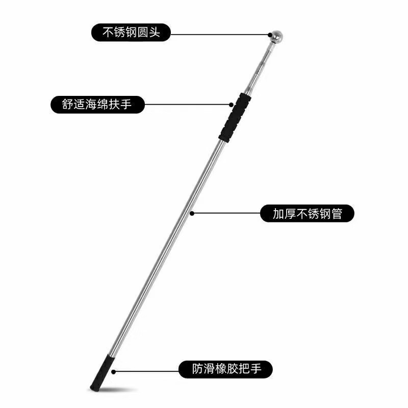 乐诗城旗杆2米2.5米3米4米5米手持旗杆不锈钢伸缩旗杆加厚旗杆广告旗杆 5米