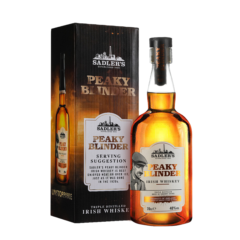 英国原装进口威士忌 浴血黑帮调和威士忌700ml peaky blinder 单瓶装