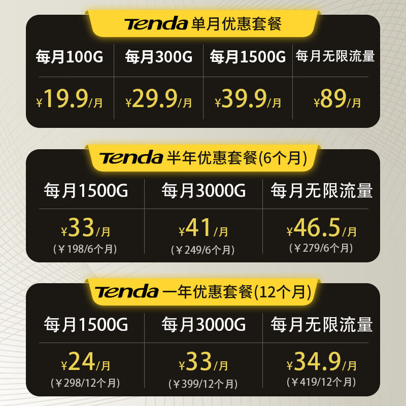 腾达Tenda腾达网络2026新款随身wifi移动无线wifi6无限速4g纯流量 免插卡wilf租房车载宽带5路由器家用 升级款【3000毫安超长续航】双网切换WiFi6