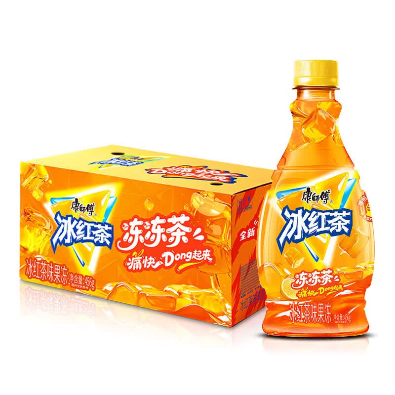 康师傅冰红茶冻冻茶456g*12瓶 【迪士尼疯狂动物城联名款】茶饮料 冻冻茶456g*12瓶【整箱】