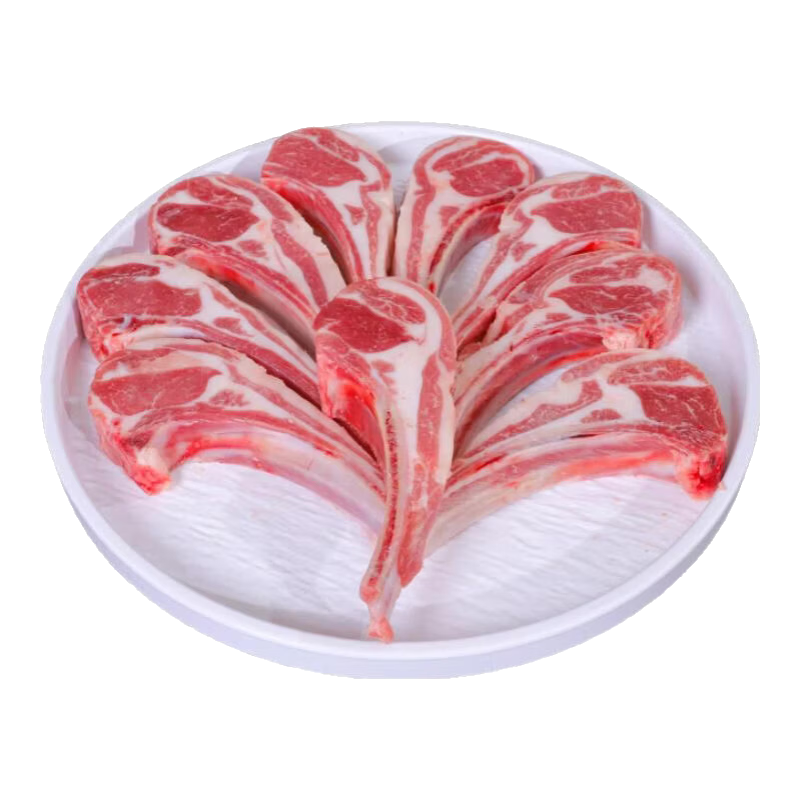 郁羊童羊肉新鲜宁夏滩羊正宗手抓生鲜羊排羊腿半只10斤整只礼盒 法式羊排12支600g