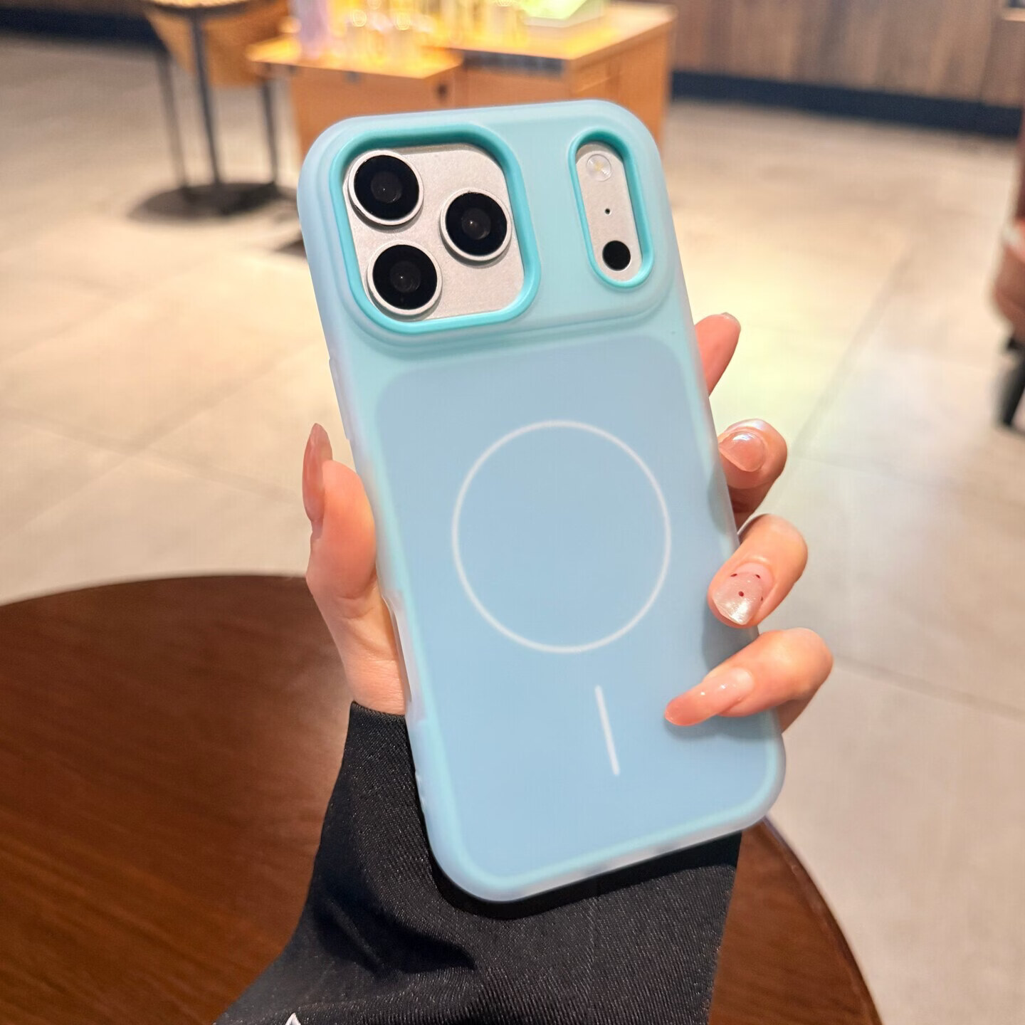 帝仕信多巴胺撞色适用iphone17苹果17promax手机壳15苹果16pro新款17果冻15磁吸13简约14pro软硅胶保护套 【蓝色】二合一细圈磁吸 肤感防摔壳 iPhone 12promax