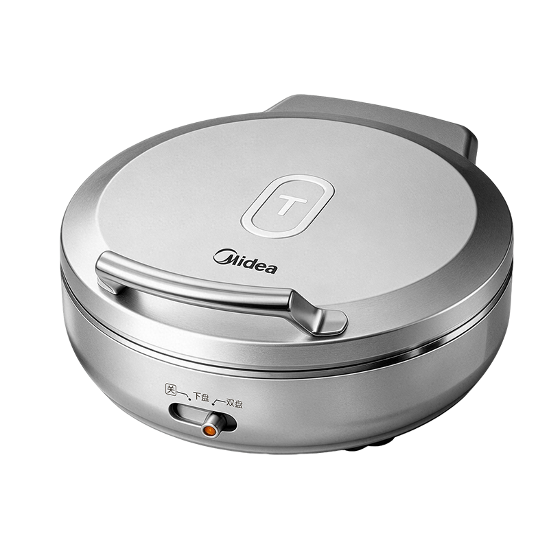 美的（Midea）小钢炮电饼铛有钛0涂层不锈钢2026年新款 家用小型40mm加大加深双面加热烙饼锅电煎锅京东自营S3ti