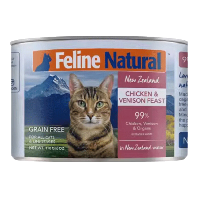 K9 Natural 新西兰原装进口无谷猫咪主食罐头成猫幼猫通用鸡肉鹿肉170g*12罐