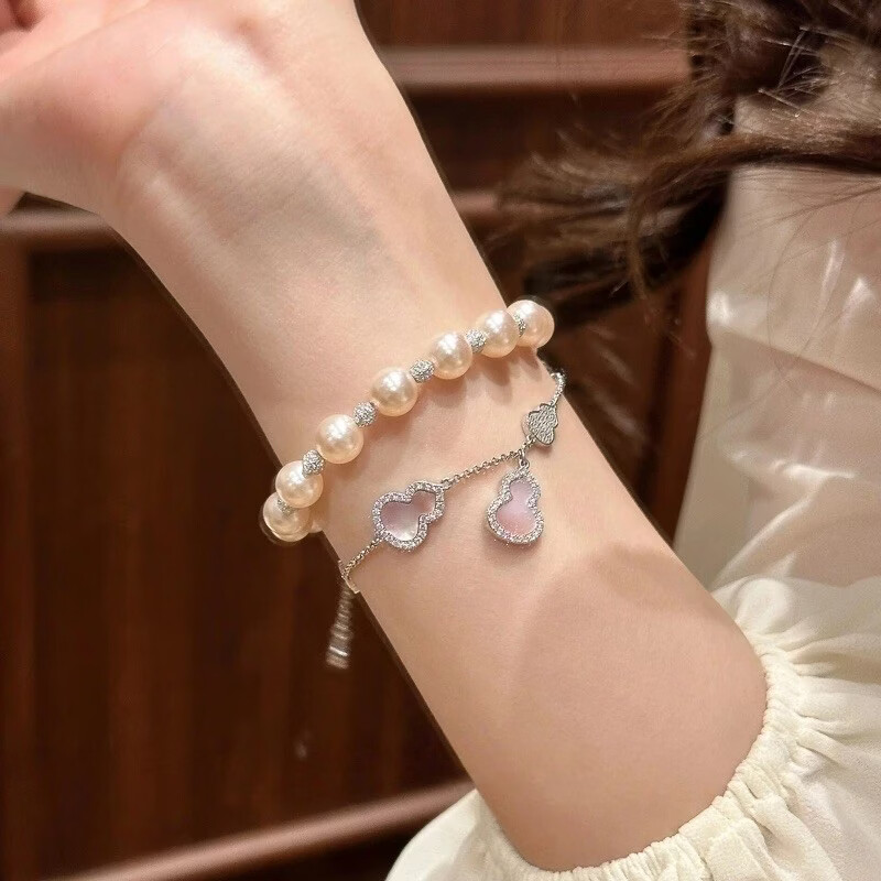 宅女之城 (团）闪锆珠珠弹力手链女网红小众设计高级感精致叠戴手串 闪锆珠珠S090