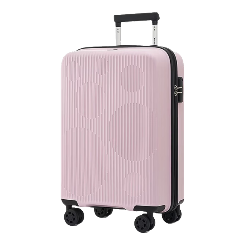 爱华仕行李箱女旅行箱男20英寸登机箱耐磨PP材质拉杆箱密码箱皮箱粉色
