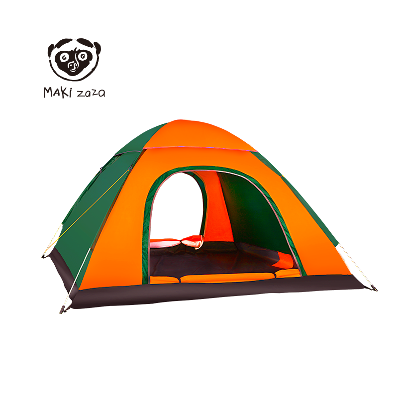 Makizaza户外帐篷全自动儿童露营野营帐篷全套装备防蚊 两门帐篷+防潮垫