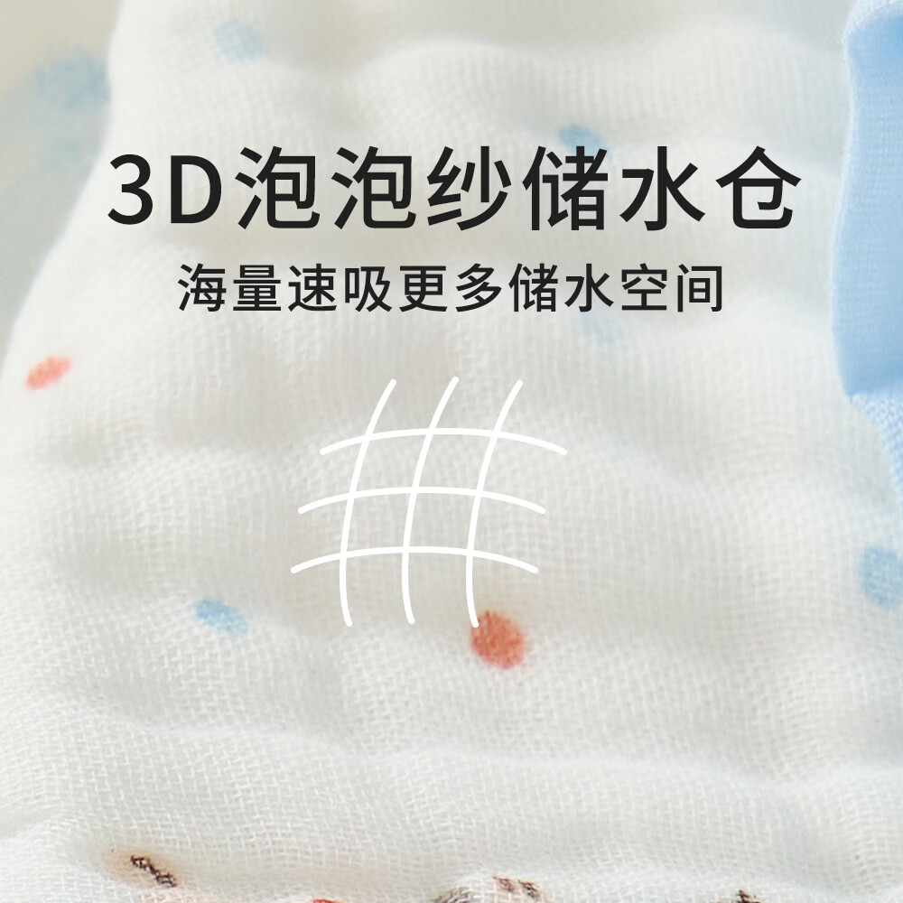 班杰威尔（Banjvall）婴儿浴巾纯棉6层纱布儿童浴巾新生儿盖毯初生宝宝洗澡包被包巾 跳跳狗【6层纯棉纱布-10A抗菌】 110*102cm