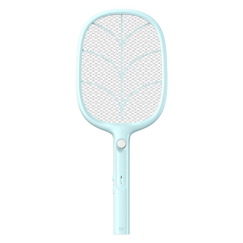 久量（DP）电蚊拍充电式灭蝇拍家用紫光强力诱蚊驱蚊苍蝇拍可无缝贴墙灭蚊灯 日常款【大网面+寻蚊灯+Type-c充电】