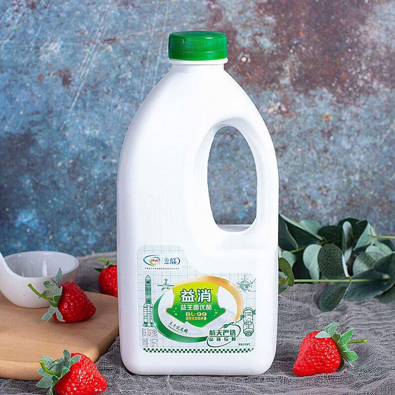 伊利益消酸奶桶桶装益生菌酸奶生牛乳发酵低早餐奶 伊益消酸奶*1桶