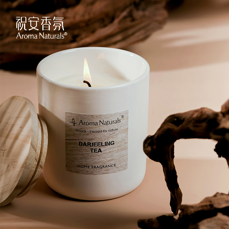 Aroma Naturals祝安香氛室内香薰蜡烛摆件卧室客厅卫生间持久留香家用表白礼物 尤加利与雪松香氛蜡烛